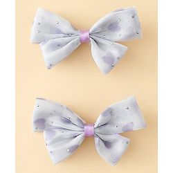 Babyhug Bow & Butterfly Clips Free Size Pack Of 2 -Yellow