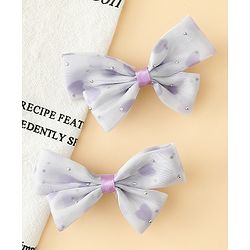 Babyhug Bow & Butterfly Clips Free Size Pack Of 2 -Yellow