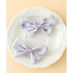 Babyhug Bow & Butterfly Clips Free Size Pack Of 2 -Yellow
