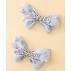 Babyhug Bow & Butterfly Clips Free Size Pack Of 2 -Yellow