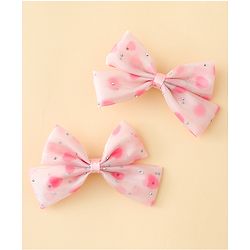 Babyhug Bow & Butterfly Clips Free Size Pack Of 2 -Yellow