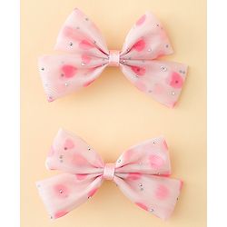 Babyhug Bow & Butterfly Clips Free Size Pack Of 2 -Yellow
