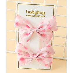 Babyhug Bow & Butterfly Clips Free Size Pack Of 2 -Yellow