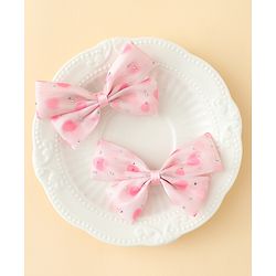 Babyhug Bow & Butterfly Clips Free Size Pack Of 2 -Yellow
