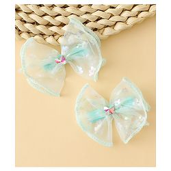 Babyhug Free Size Bow & Butterfly Clips With Butterfly & Floral Design Pack Of 2 - Fuchsia