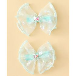 Babyhug Free Size Bow & Butterfly Clips With Butterfly & Floral Design Pack Of 2 - Fuchsia
