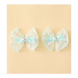 Babyhug Free Size Bow & Butterfly Clips With Butterfly & Floral Design Pack Of 2 - Fuchsia