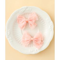 Babyhug Free Size Bow & Butterfly Clips Blue Pack Of 2 - Orange