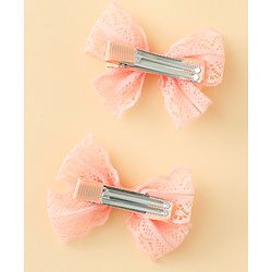 Babyhug Free Size Bow & Butterfly Clips Blue Pack Of 2 - Orange