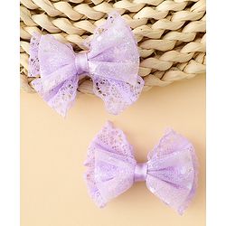 Babyhug Free Size Bow & Butterfly Clips Blue Pack Of 2 - Orange