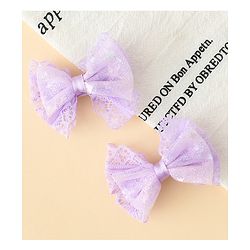 Babyhug Free Size Bow & Butterfly Clips Blue Pack Of 2 - Orange