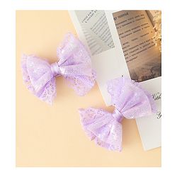 Babyhug Free Size Bow & Butterfly Clips Blue Pack Of 2 - Orange