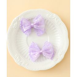 Babyhug Free Size Bow & Butterfly Clips Blue Pack Of 2 - Orange