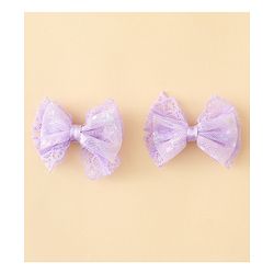 Babyhug Free Size Bow & Butterfly Clips Blue Pack Of 2 - Orange