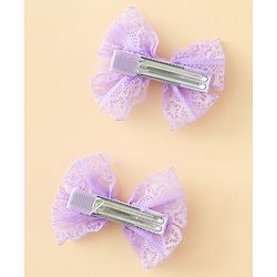 Babyhug Free Size Bow & Butterfly Clips Blue Pack Of 2 - Orange