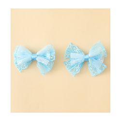 Babyhug Free Size Bow & Butterfly Clips Blue Pack Of 2 - Orange