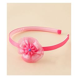 Babyhug Free Size Hair Band With Floral Applique - Pink