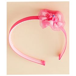 Babyhug Free Size Hair Band With Floral Applique - Pink