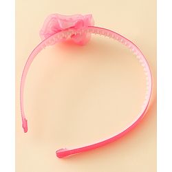 Babyhug Free Size Hair Band With Floral Applique - Pink