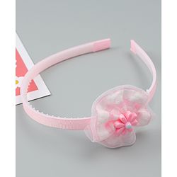 Babyhug Free Size Hair Band With Floral Applique - Pink