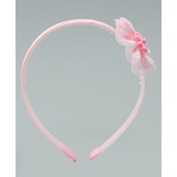Babyhug Free Size Hair Band With Floral Applique - Pink