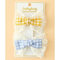 Babyhug Bow & Butterfly Clips Free Size Pack of 2 - Red & Black