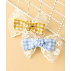 Babyhug Bow & Butterfly Clips Free Size Pack of 2 - Red & Black