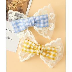 Babyhug Bow & Butterfly Clips Free Size Pack of 2 - Red & Black
