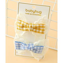 Babyhug Bow & Butterfly Clips Free Size Pack of 2 - Red & Black