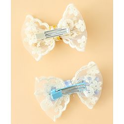 Babyhug Bow & Butterfly Clips Free Size Pack of 2 - Red & Black