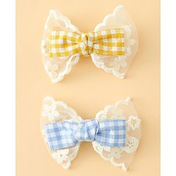 Babyhug Bow & Butterfly Clips Free Size Pack of 2 - Red & Black