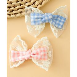 Babyhug Bow & Butterfly Clips Free Size Pack of 2 - Red & Black