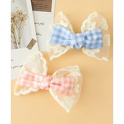 Babyhug Bow & Butterfly Clips Free Size Pack of 2 - Red & Black