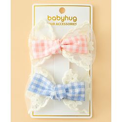 Babyhug Bow & Butterfly Clips Free Size Pack of 2 - Red & Black