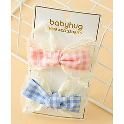 Babyhug Bow & Butterfly Clips Free Size Pack of 2 - Red & Black