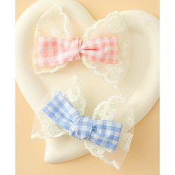 Babyhug Bow & Butterfly Clips Free Size Pack of 2 - Red & Black