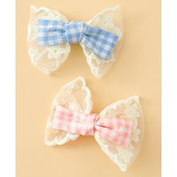 Babyhug Bow & Butterfly Clips Free Size Pack of 2 - Red & Black