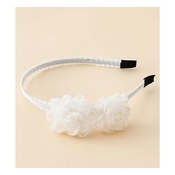 Babyhug Hair Bands With Floral Applique - Black