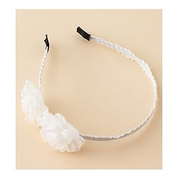Babyhug Hair Bands With Floral Applique - Black