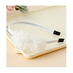 Babyhug Hair Bands With Floral Applique - Black