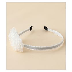 Babyhug Hair Bands With Floral Applique - Black