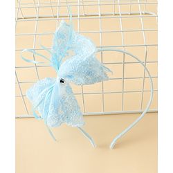 Babyhug Hair Band With Bow Applique - Beige