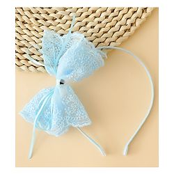 Babyhug Hair Band With Bow Applique - Beige