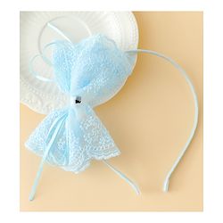 Babyhug Hair Band With Bow Applique - Beige