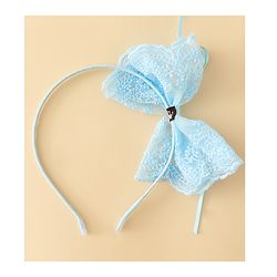 Babyhug Hair Band With Bow Applique - Beige