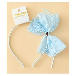 Babyhug Hair Band With Bow Applique - Beige