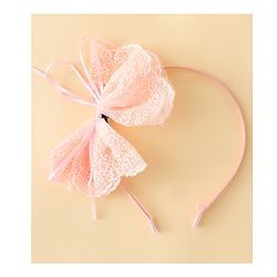 Babyhug Hair Band With Bow Applique - Beige