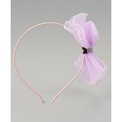 Babyhug Hair Band With Bow Applique - Purple