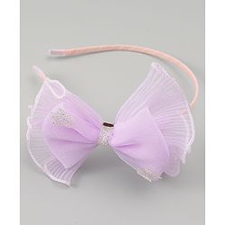 Babyhug Hair Band With Bow Applique - Purple