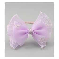 Babyhug Hair Band With Bow Applique - Purple